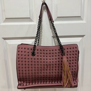Carlos Santana Pink Studded Purse